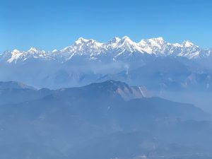 Annapurna Himalayan Range in the horizon observed on the way to Annapurna Base Camp Trek. 